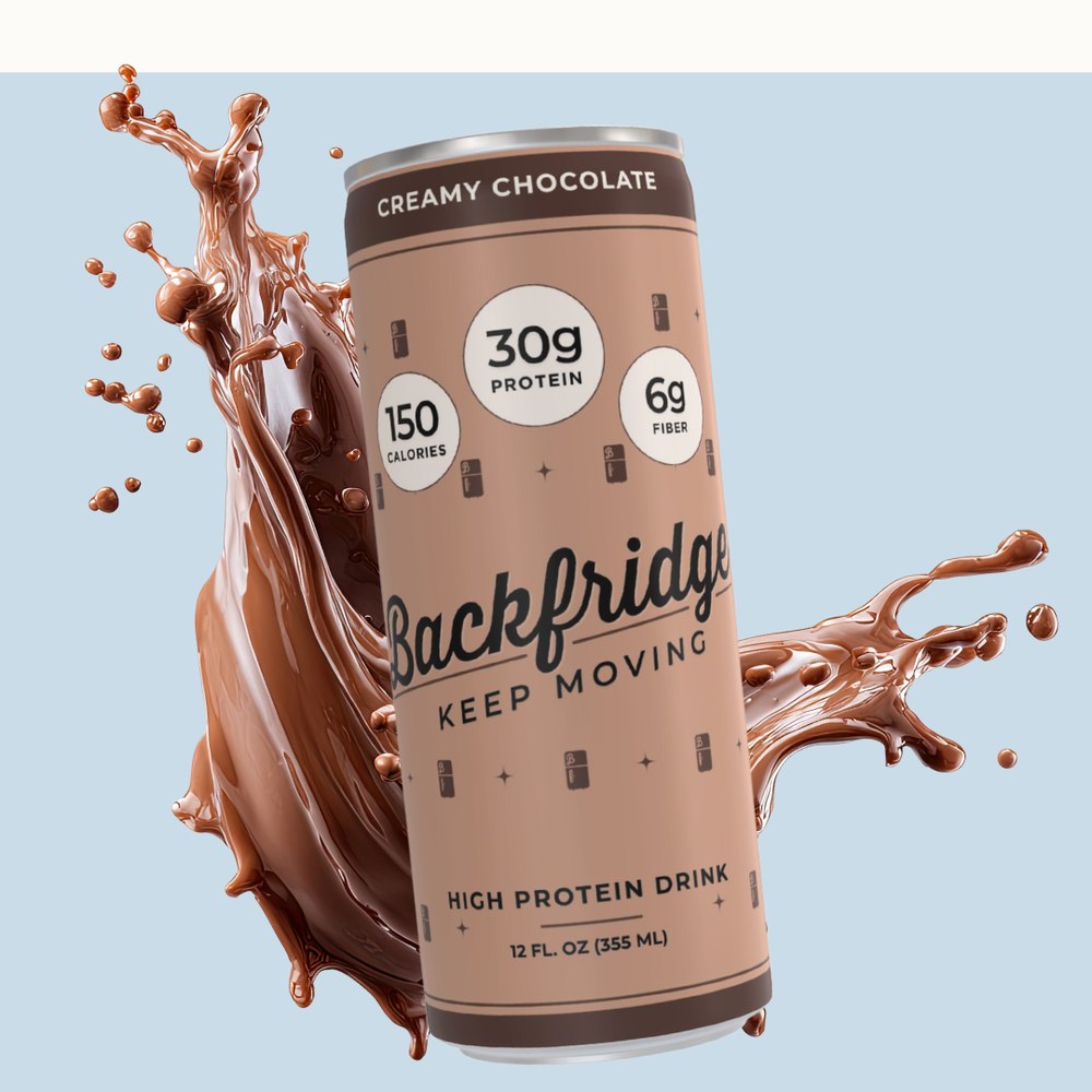 Backfridge Creamy Chocolate can with chocolate splash